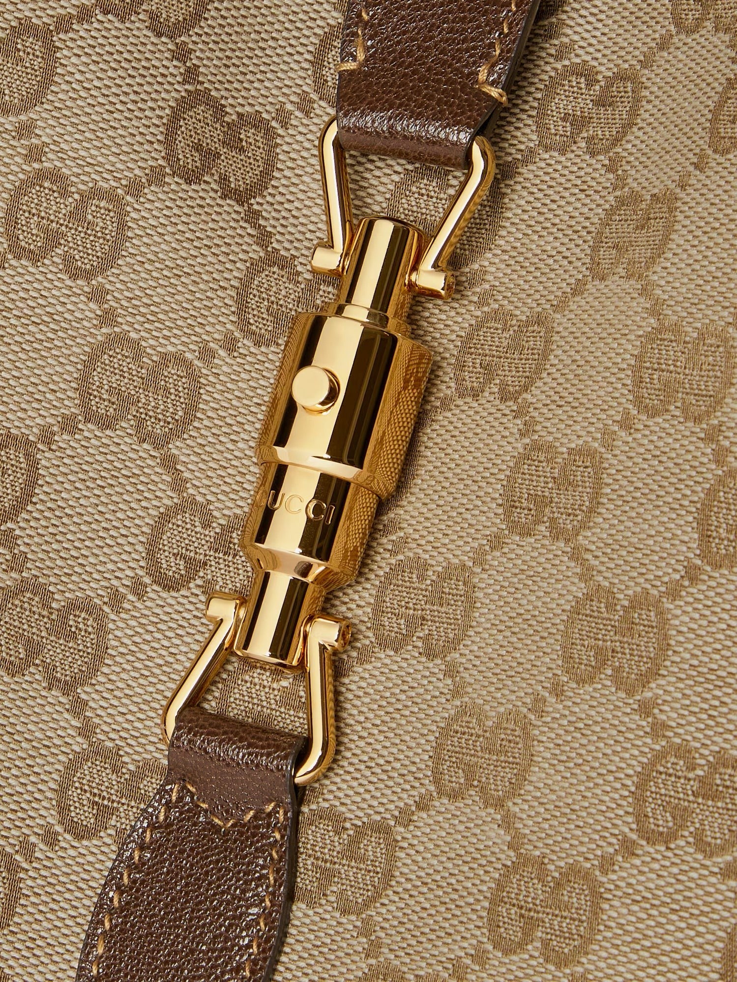 Gucci Women's Mercato GG Fabric Shoulder Bag Brown