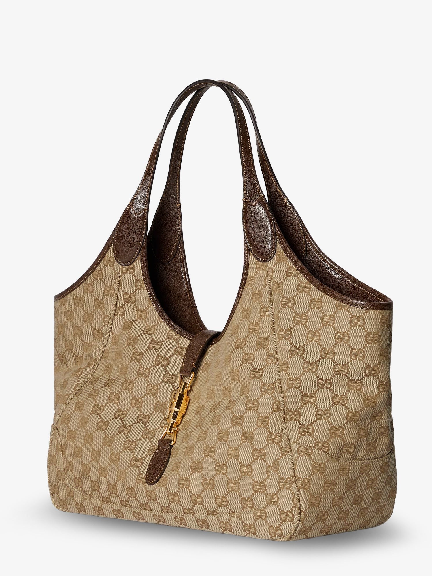 Gucci Women's Mercato GG Fabric Shoulder Bag Brown