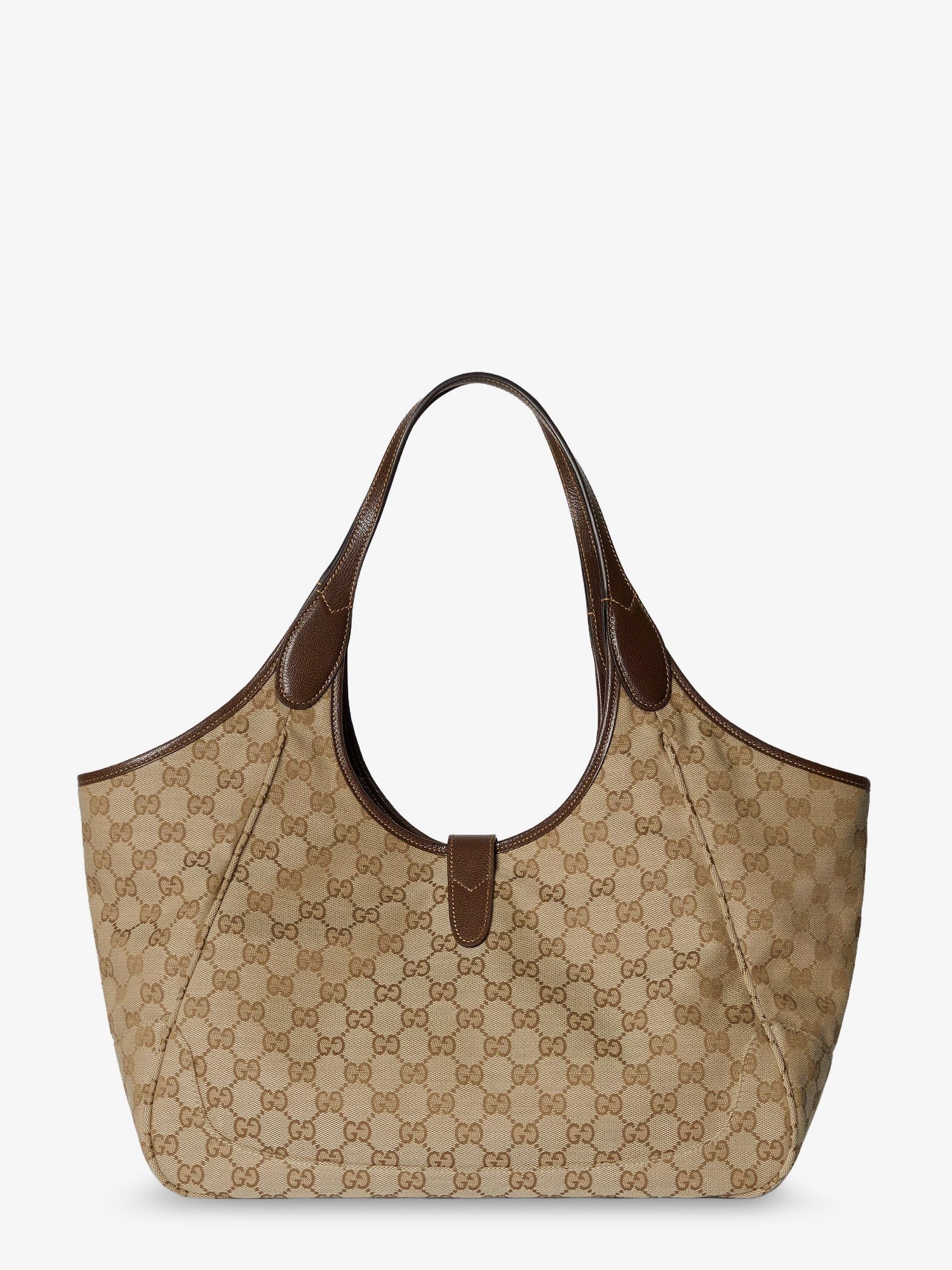 Gucci Women's Mercato GG Fabric Shoulder Bag Brown