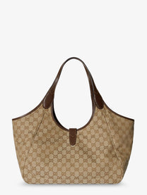 Gucci Women's Mercato GG Fabric Shoulder Bag Brown