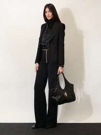 Gucci Women's Mercato Leather Shoulder Bag Black