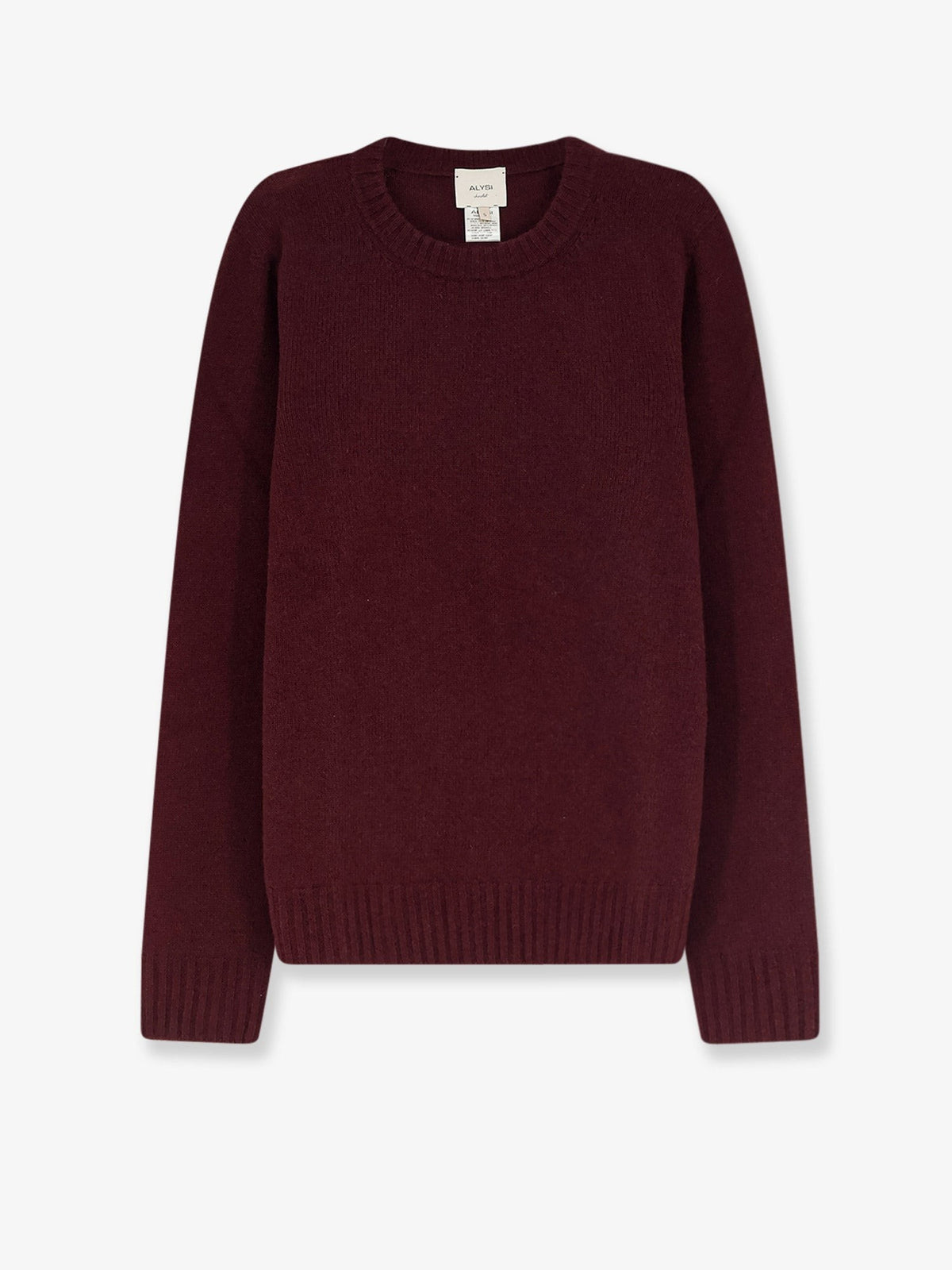 Alysi Women's Merino Wool and Cashmere Blend Sweater Red