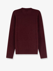 Alysi Women's Merino Wool and Cashmere Blend Sweater Red