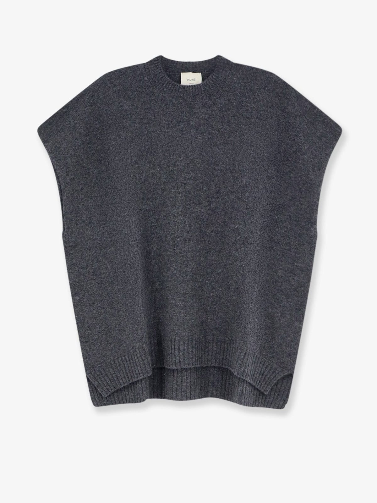 Alysi Women's Merino Wool and Cashmere Blend Sweater Grey