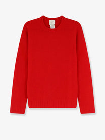 Alysi Women's Merino Wool and Cashmere Blend Sweater Red