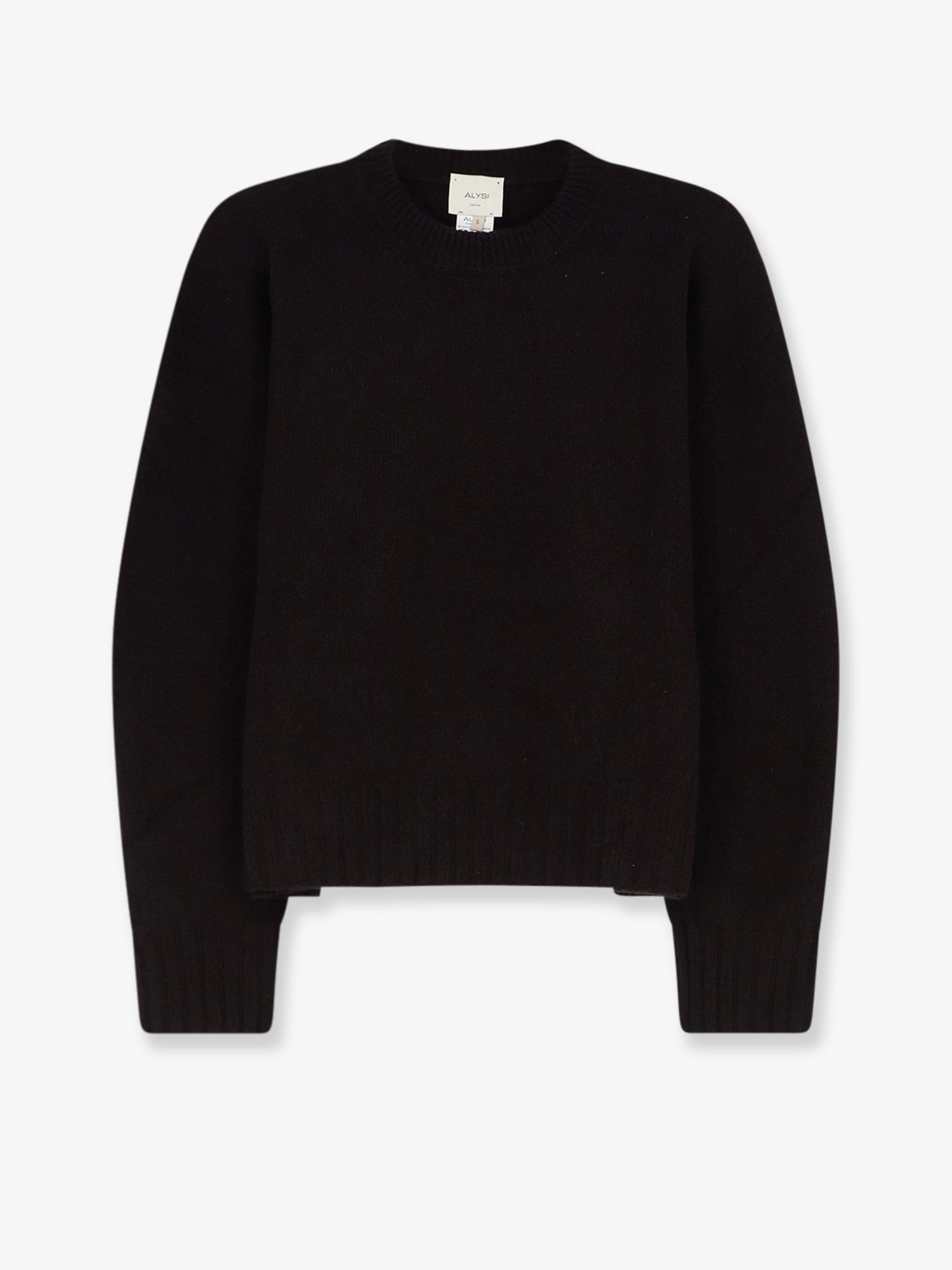 Alysi Women's Merino Wool and Cashmere Blend Sweater Brown