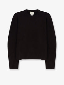 Alysi Women's Merino Wool and Cashmere Blend Sweater Brown