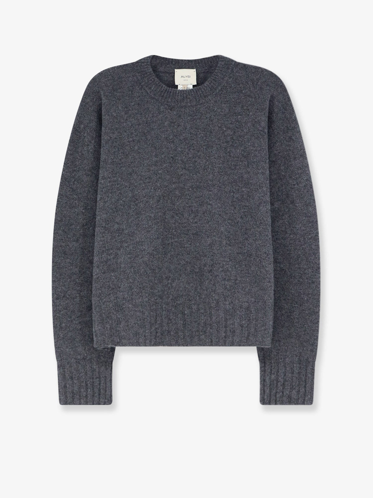 Alysi Women's Merino Wool and Cashmere Blend Sweater Grey