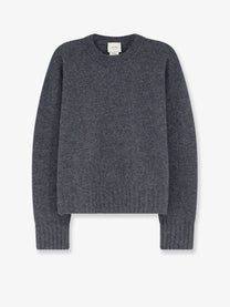 Alysi Women's Merino Wool and Cashmere Blend Sweater Grey