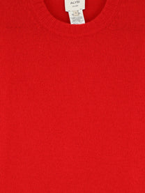 Alysi Women's Merino Wool and Cashmere Blend Sweater Red
