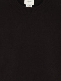 Alysi Women's Merino Wool and Cashmere Blend Sweater Brown