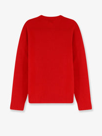 Alysi Women's Merino Wool and Cashmere Blend Sweater Red
