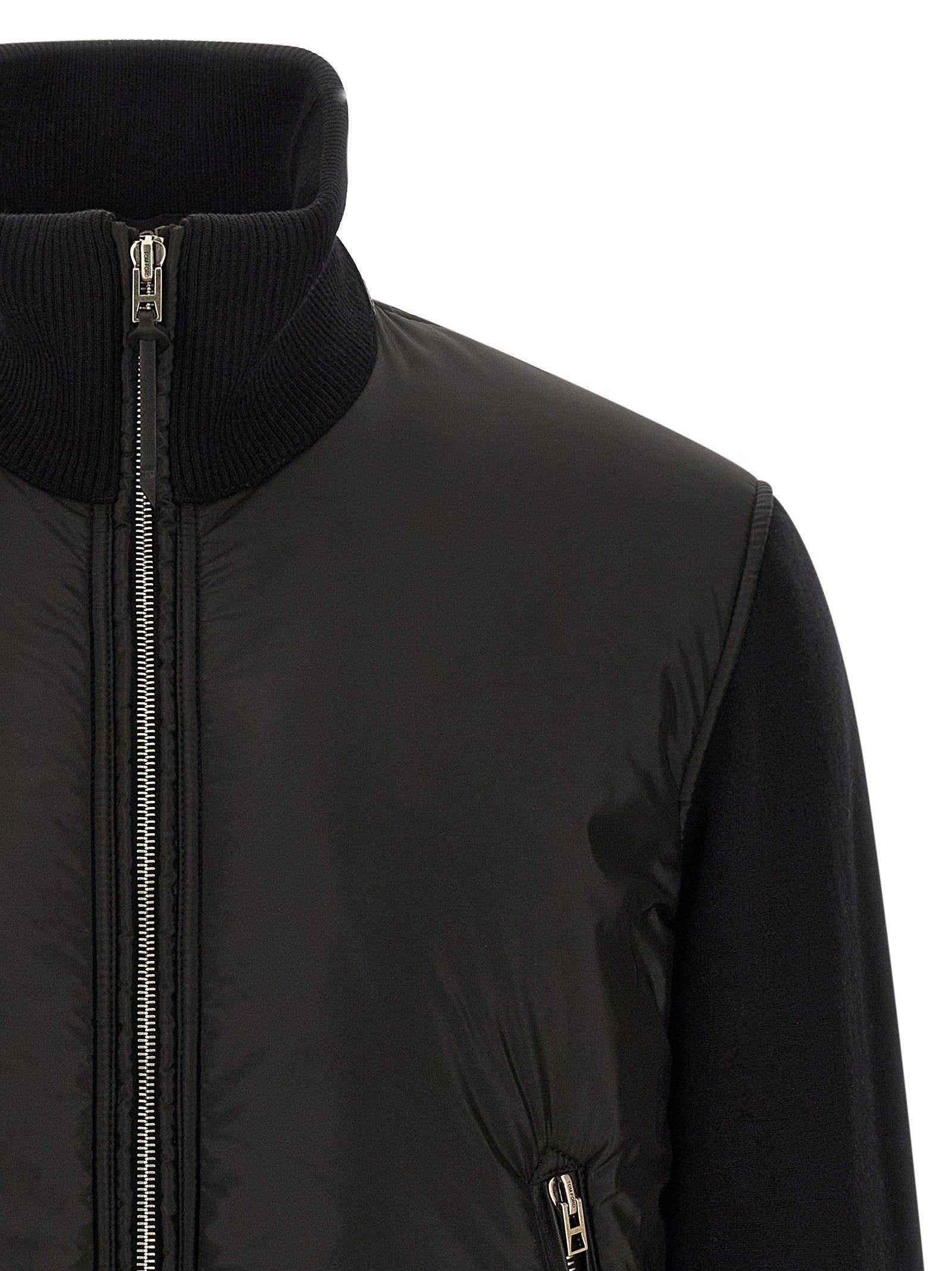 Tom Ford Merino Wool Bomber Jacket Black
