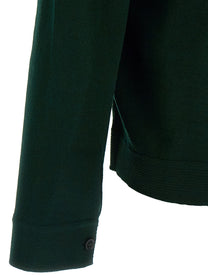 Roberto Collina Merino Wool Cardigan Green, view 4