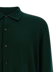 Roberto Collina Merino Wool Cardigan Green, view 3