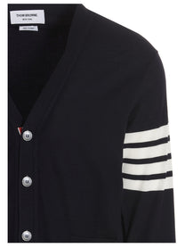 Thom Browne Merino Wool Cardigan Blue