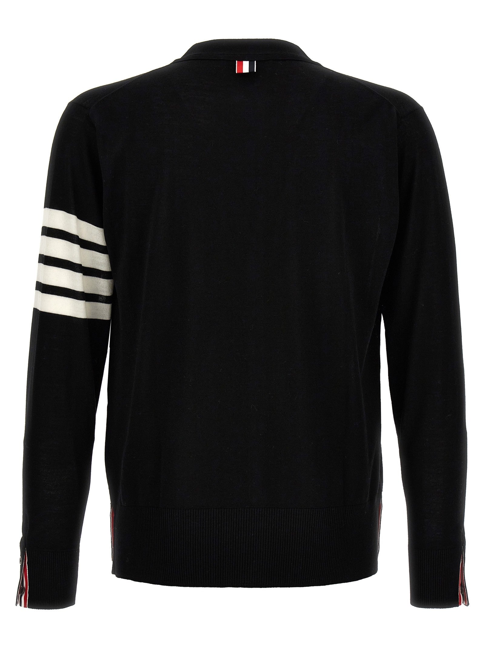 Thom Browne Merino Wool Cardigan Black