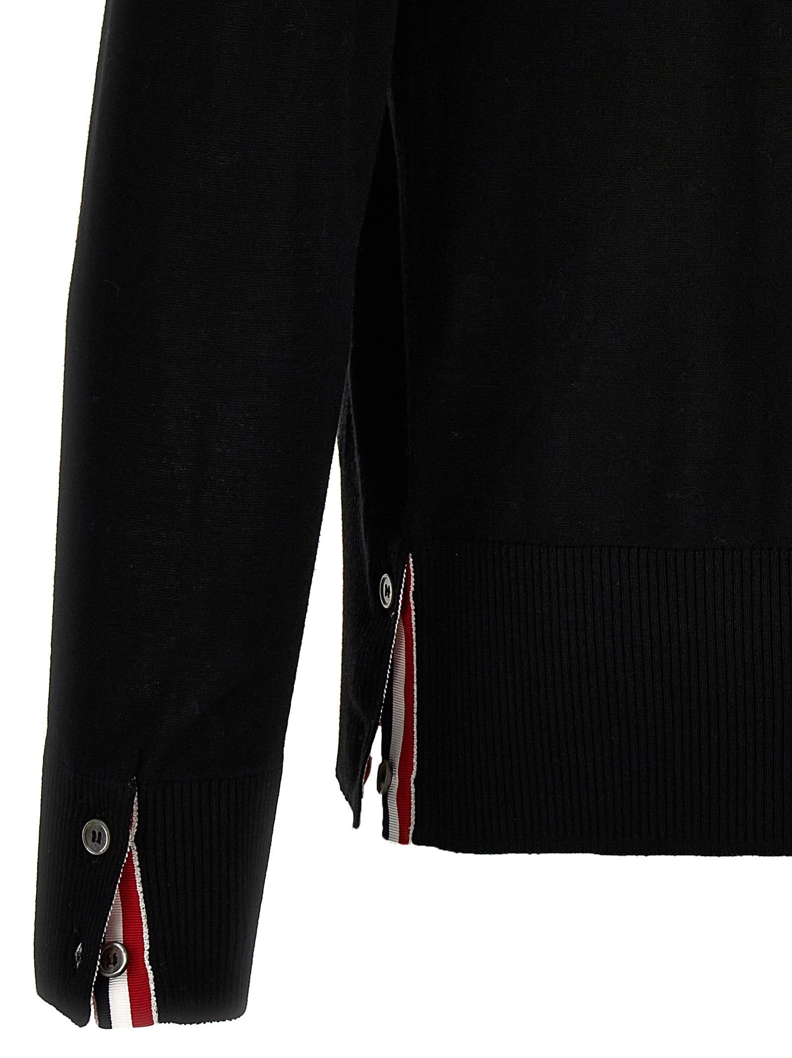 Thom Browne Merino Wool Cardigan Black