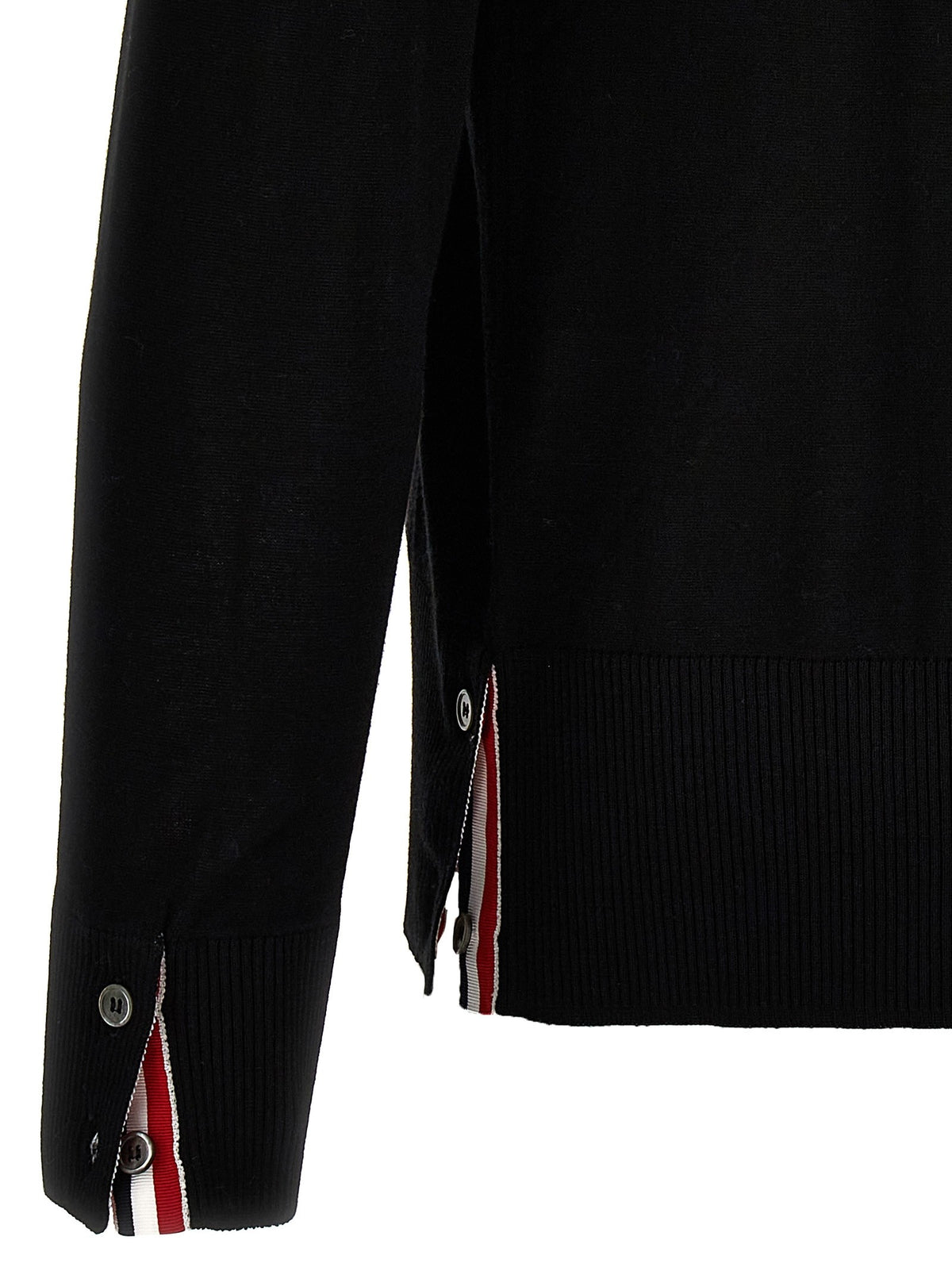 Thom Browne Merino Wool Cardigan Black, view 4