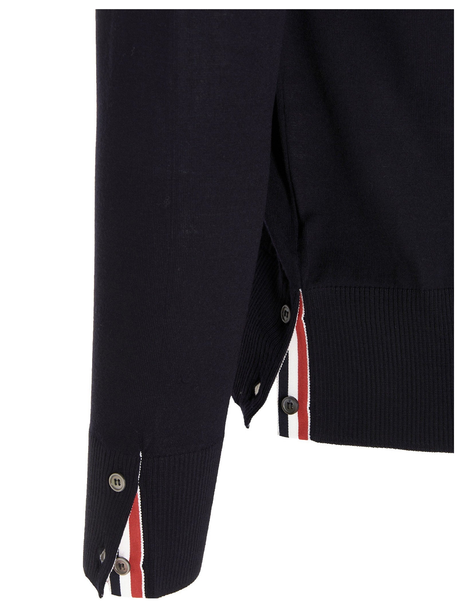 Thom Browne Merino Wool Cardigan Blue