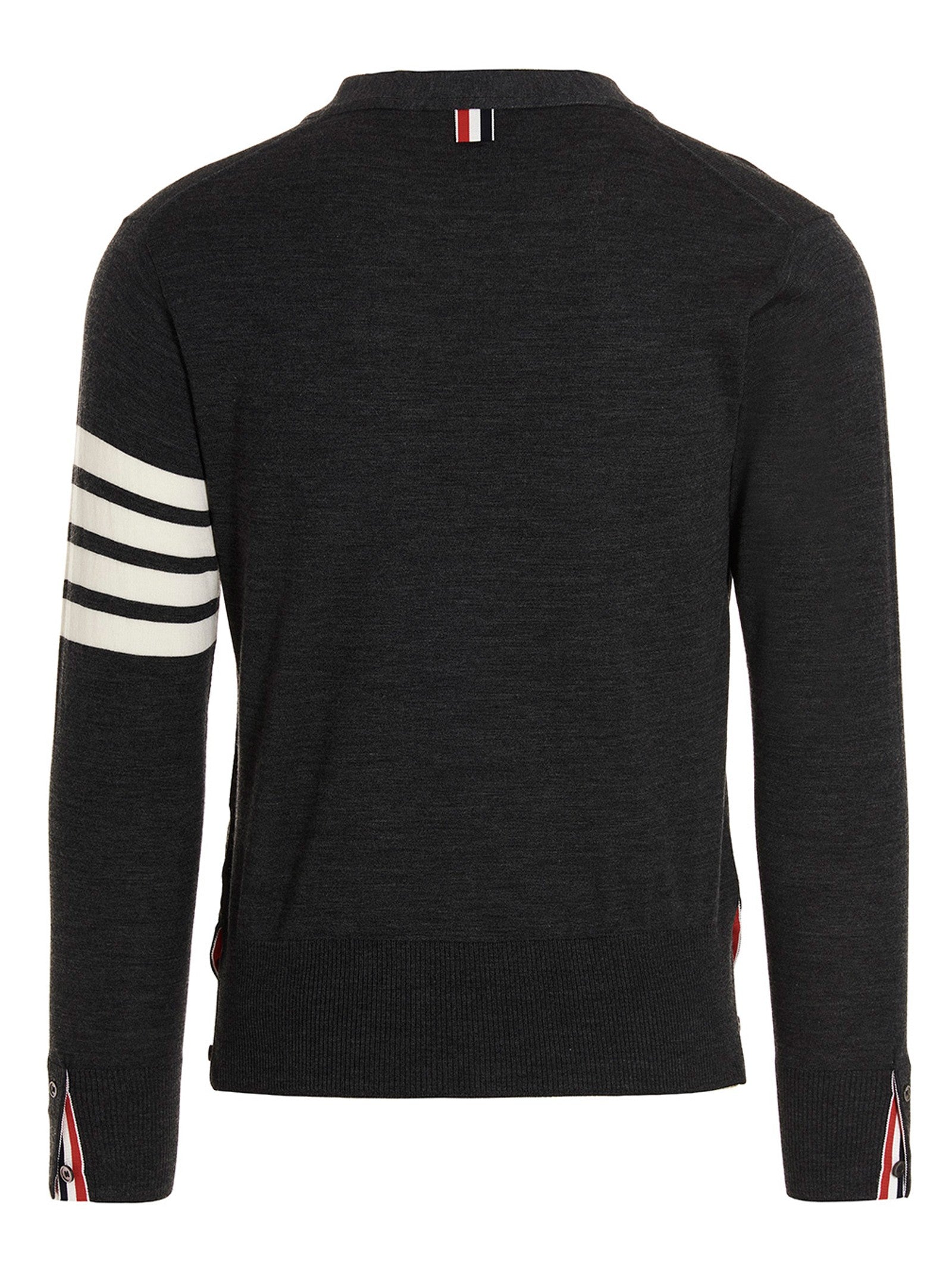 Thom Browne Merino Wool Cardigan Grey