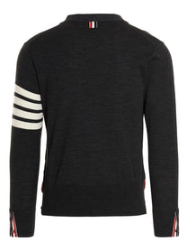 Thom Browne Merino Wool Cardigan Grey