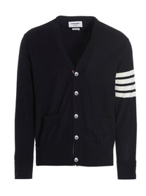 Thom Browne Merino Wool Cardigan Blue