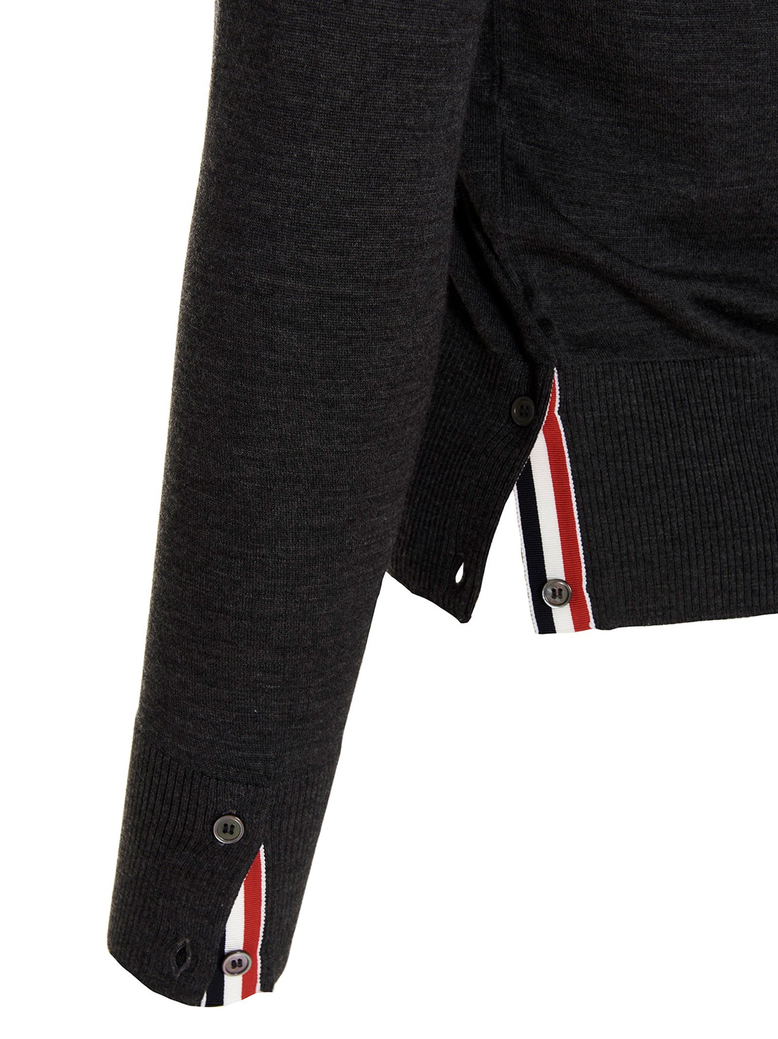 Thom Browne Merino Wool Cardigan Grey