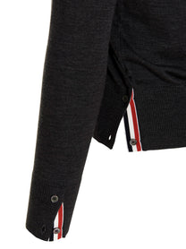 Thom Browne Merino Wool Cardigan Grey