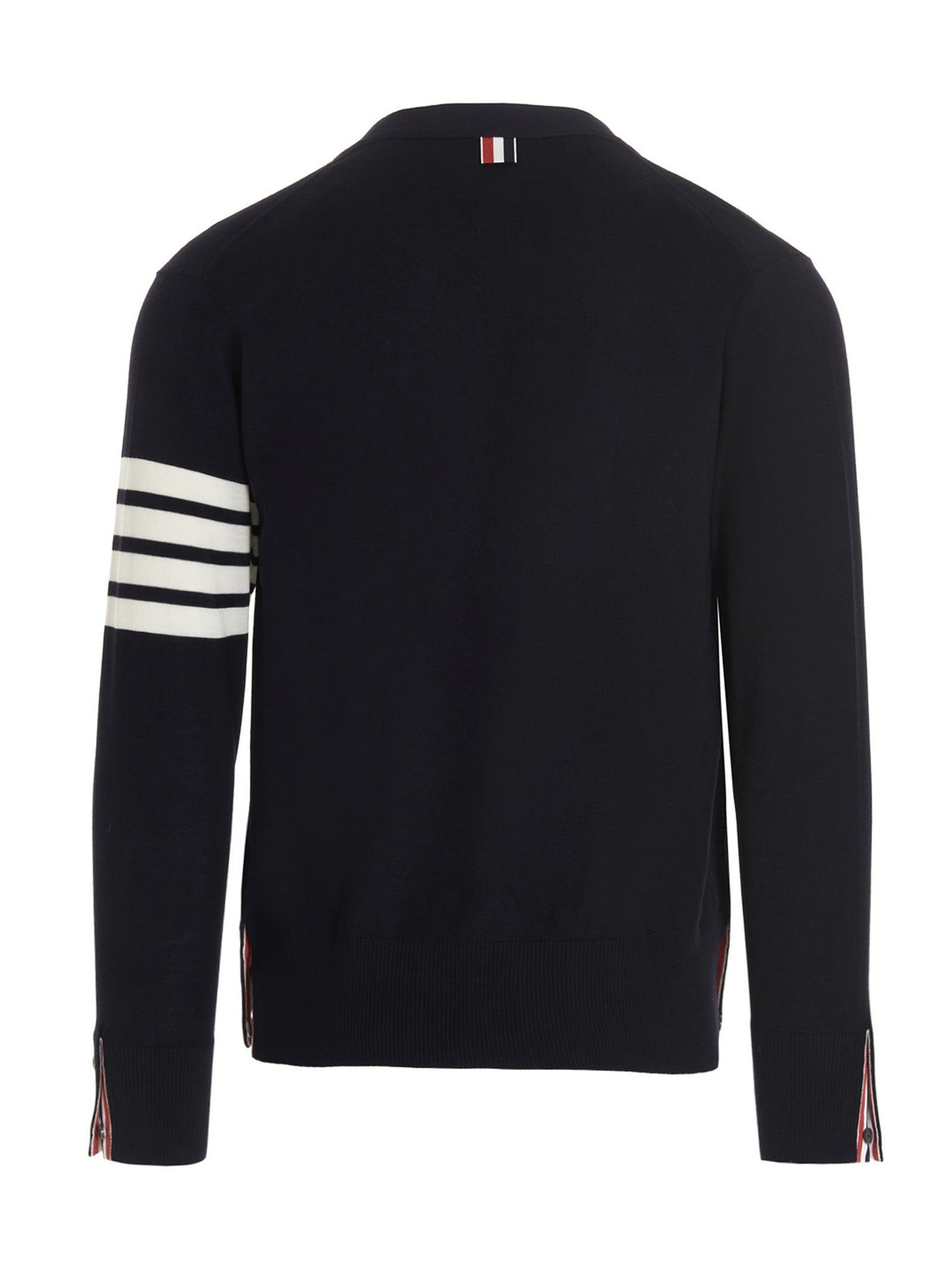 Thom Browne Merino Wool Cardigan Blue