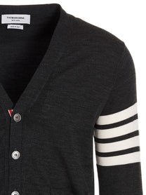 Thom Browne Merino Wool Cardigan Grey