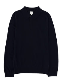 Paul Smith Men's Merino Wool Polo Shirt Blue