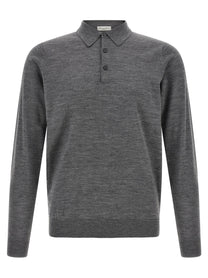 Larmeri Studio Merino Wool Polo Shirt Grey
