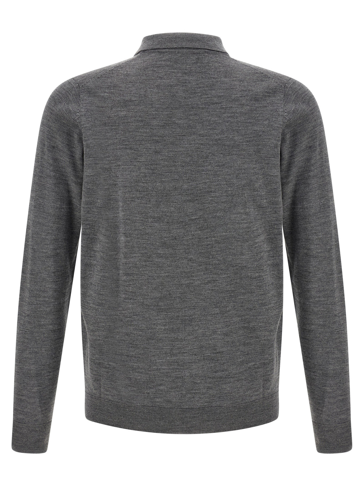 Larmeri Studio Merino Wool Polo Shirt Grey, view 2