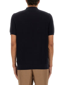 Boss Camel Men's Merino Wool Polo Shirt Blue