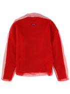 MSGM Women's Merino Wool Sweater Red, view 2