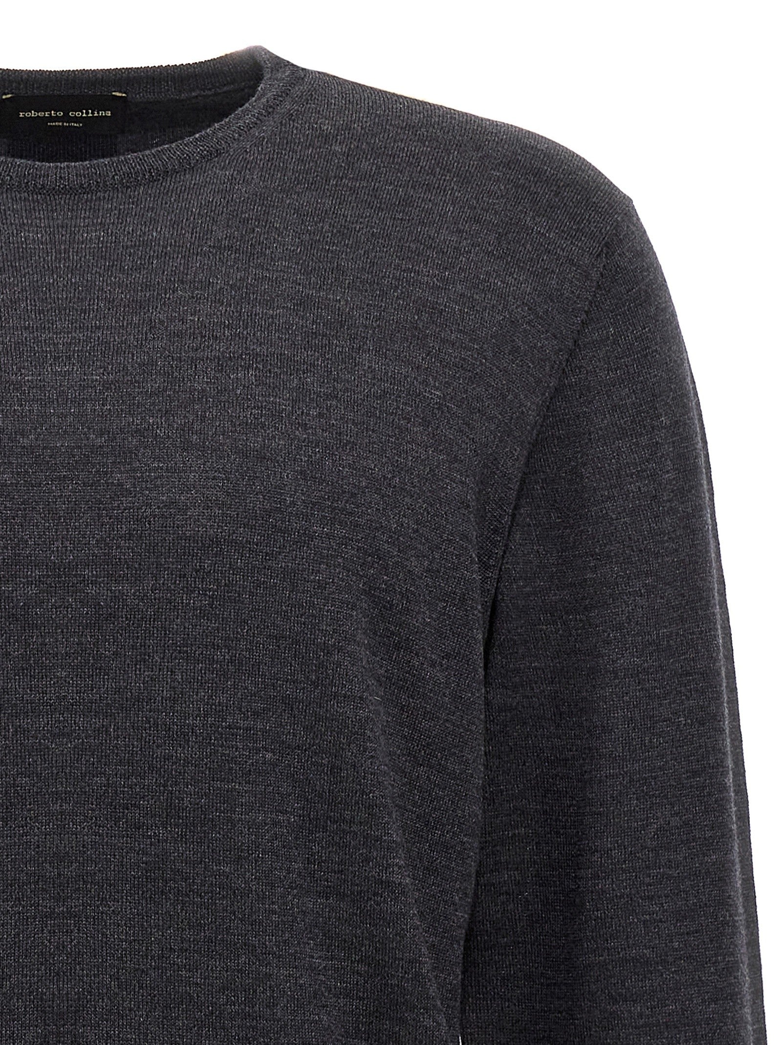 Roberto Collina Merino Wool Sweater Grey