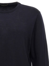 Roberto Collina Merino Wool Sweater Blue, view 3