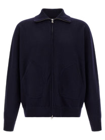Oliver Lattughi Merino Wool Zip Sweater Blue