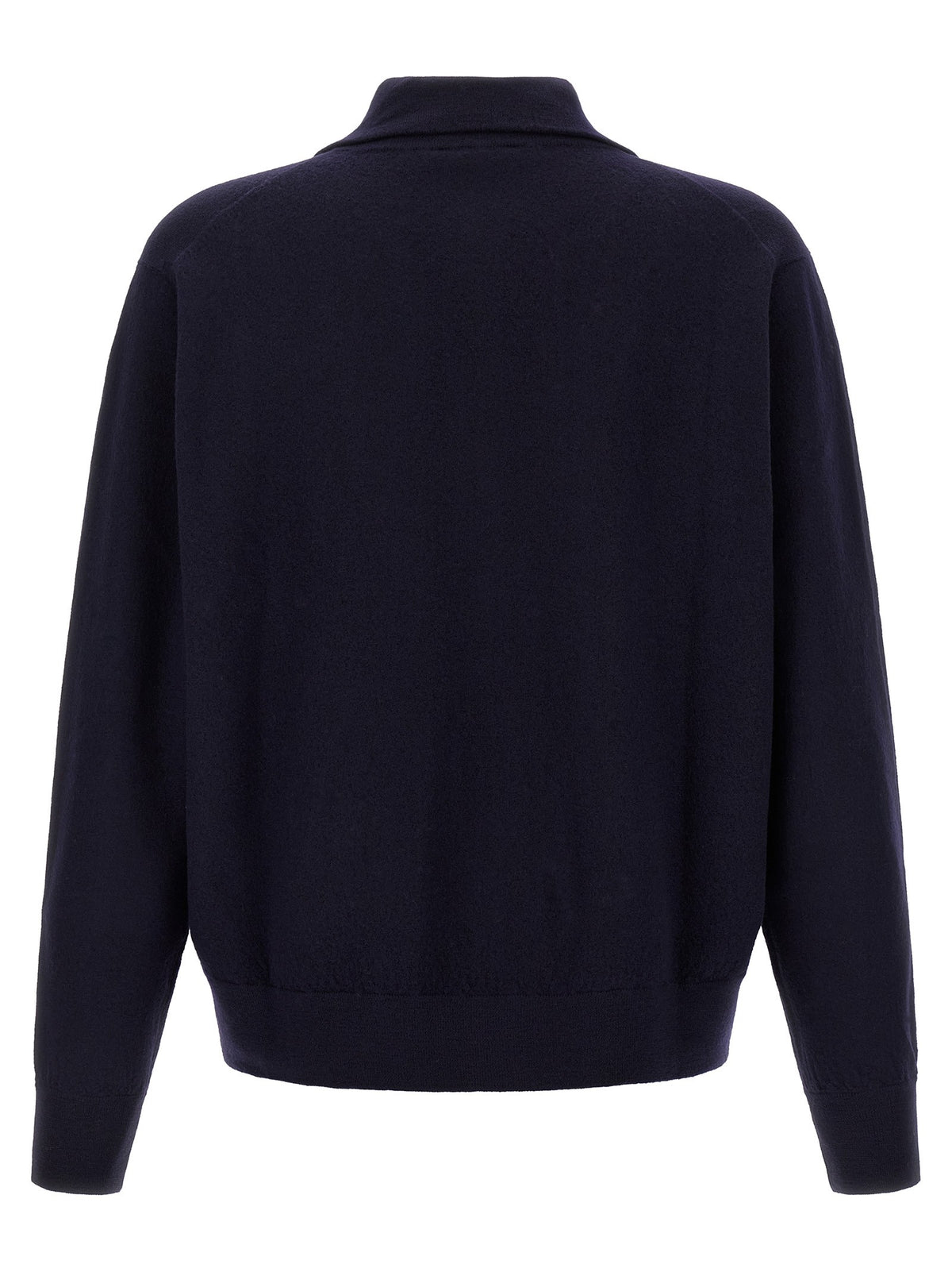 Oliver Lattughi Merino Wool Zip Sweater Blue