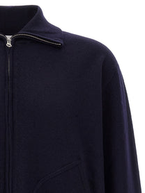 Oliver Lattughi Merino Wool Zip Sweater Blue