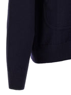 Oliver Lattughi Merino Wool Zip Sweater Blue