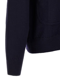 Oliver Lattughi Merino Wool Zip Sweater Blue