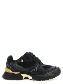 Versace Mesh and Leather Sneakers Gold