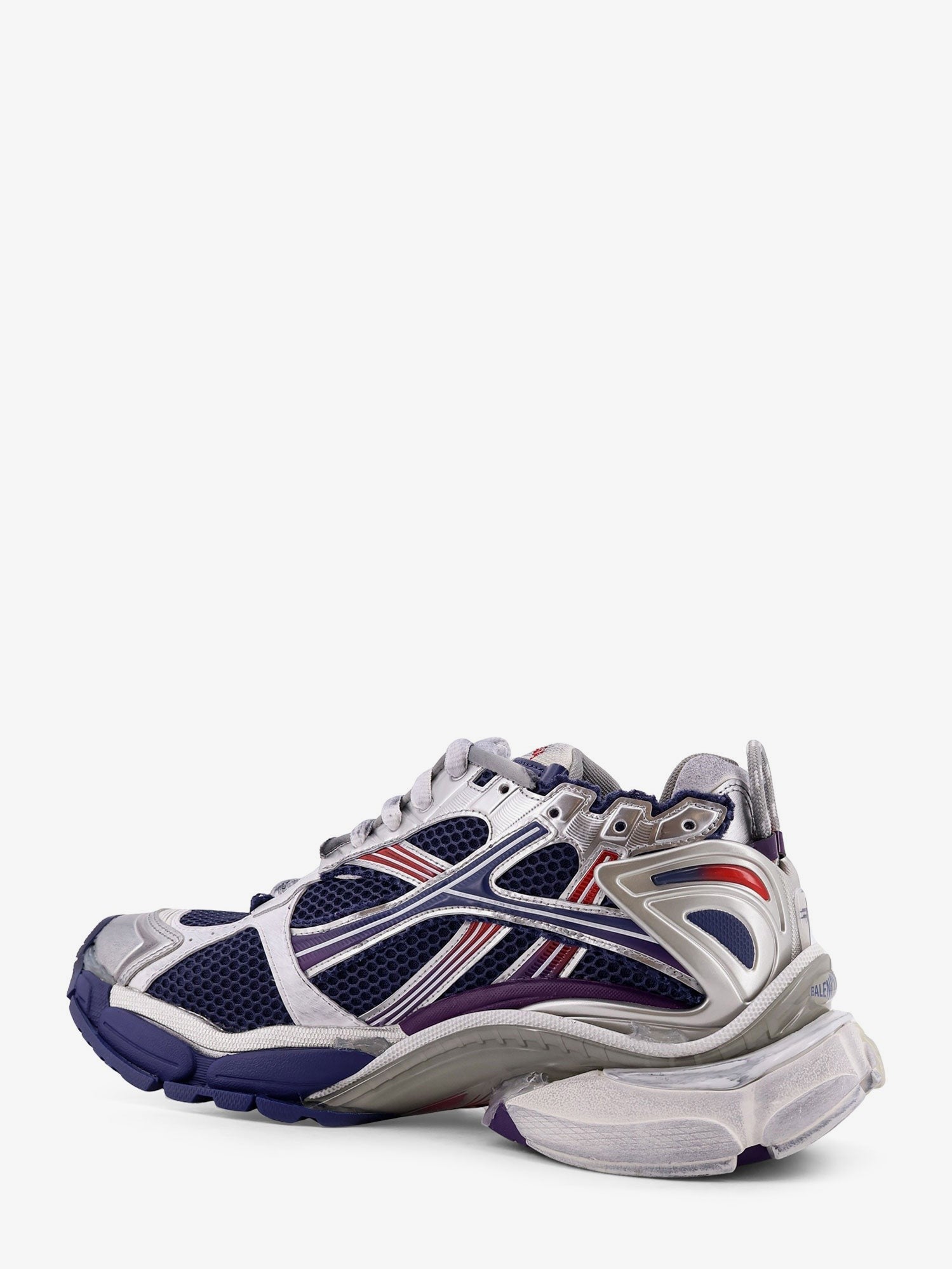 Balenciaga Men's Mesh and Nylon Runner Sneakers Blue