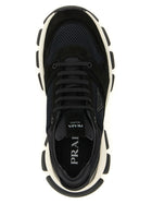 PRADA Mesh and Suede Sneakers Black, view 4