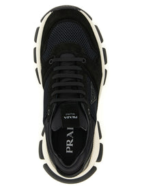 Prada Mesh and Suede Sneakers Black