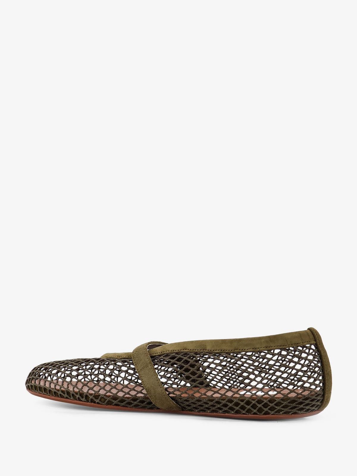 ALAÏA Women's Mesh Ballet Flats Beige, view 3