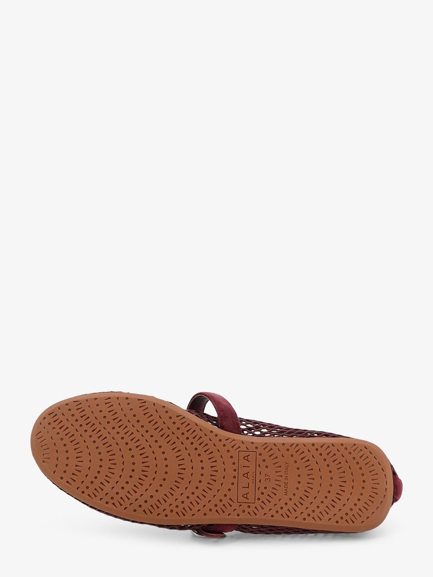 ALAÏA Women's Mesh Ballet Flats Red