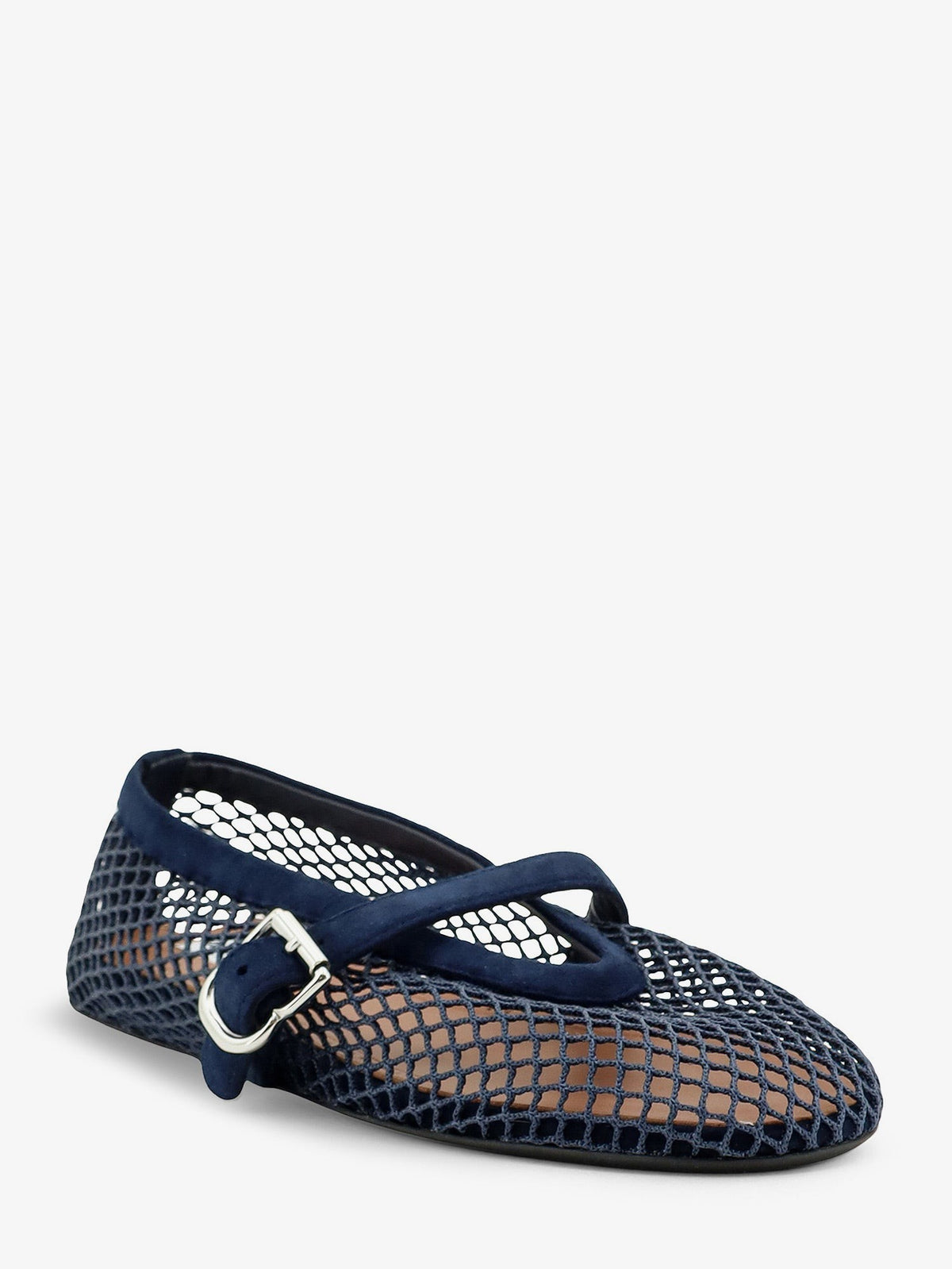 ALAÏA Women's Mesh Ballet Flats Blue, view 2